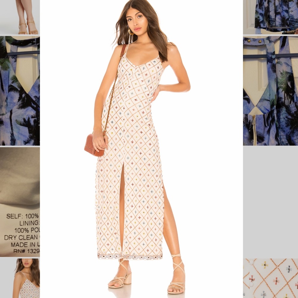 NWT Tularosa Linda embroidered Dress in Cream